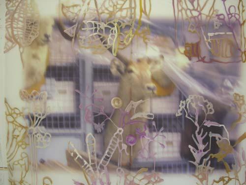 26.jpg - No Place: warehouse 
Oil on inkjet on mylar surface. 115cm x 92cm 