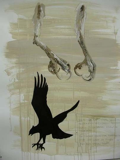 cases.works-on-paper-001.jpg - Signs (hawk1) 
Mixed media on paper. 127x 96 cm